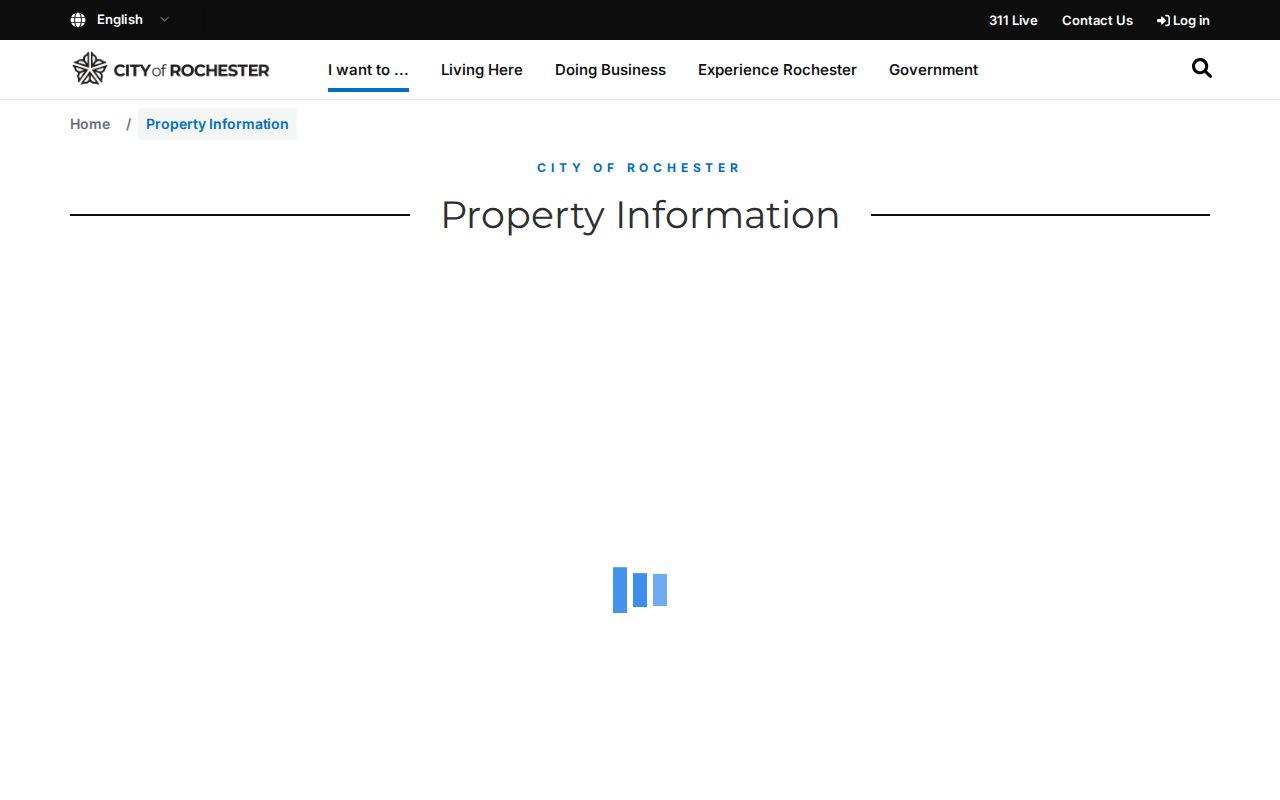 Rochester ZIP code directory parcel check in the city property information interface